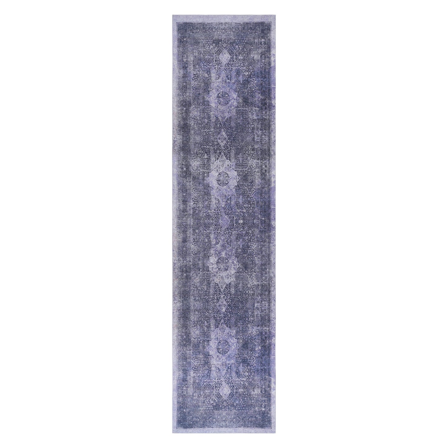 MAVAL Anthracite Washable Rug 2'6'' X 10' Runner Rug  Anthracite, 2'6'' X 10'