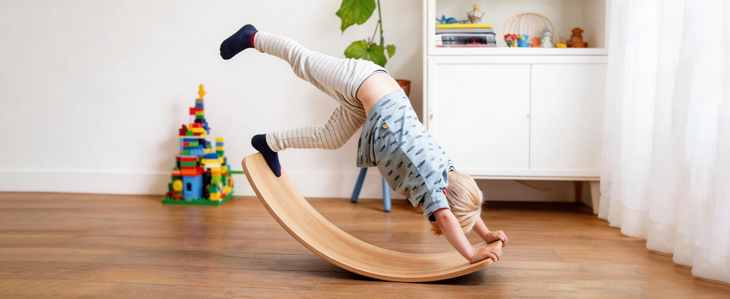 32 Inch Rocker Board Sensory Training Kids Balance Training Seesaw Board 300 Lbs Weight Capacity