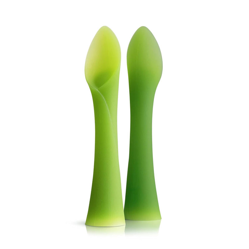 2pack Silicone Soft-Tip Training Spoon For Baby Led Weaning
