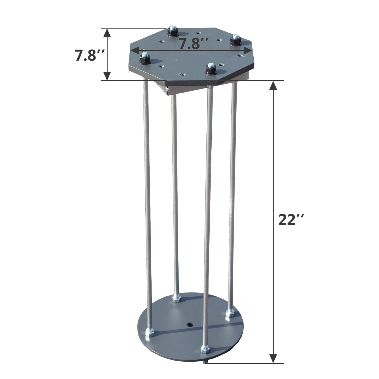 Patio Umbrella Base In Ground, Heavy-Duty Steel Construction For Stability, Supports Up To 700LBS, 7.8  X 7.8  X 22