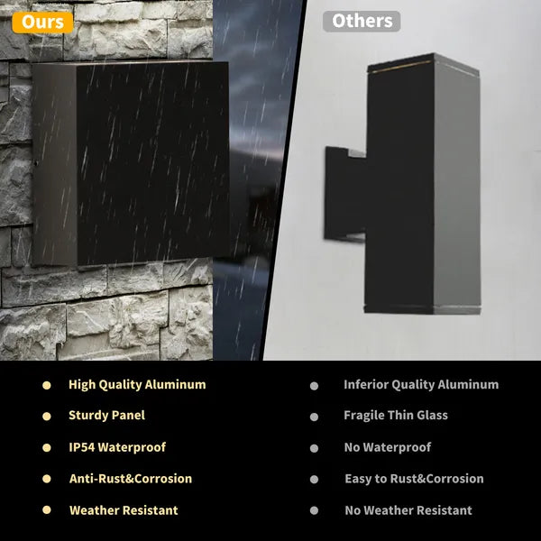 Inowel Wall Lights Outdoor Wall Sconce Waterproof Outdoor Wall Lamps Up And Down Lighting Exterior Sconces Porch Lantern 19802