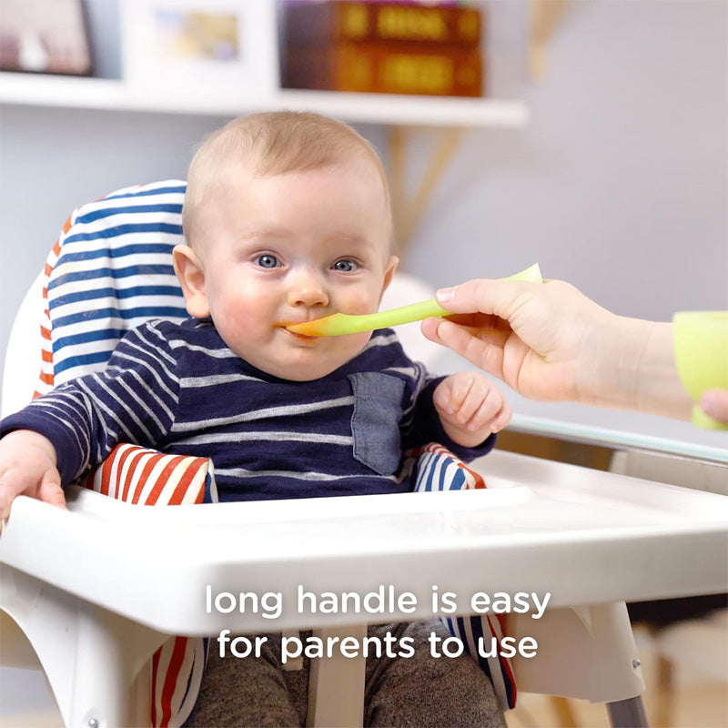 2pack Silicone Soft-Tip Training Spoon For Baby Led Weaning