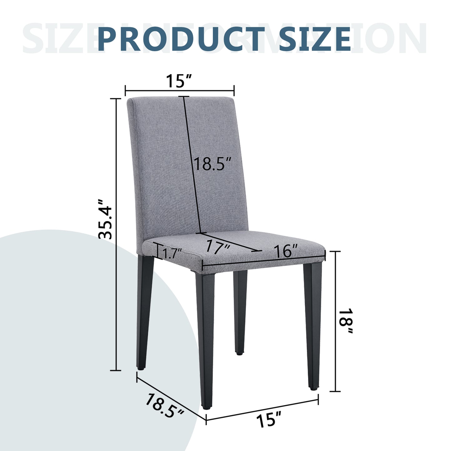Four Light Gray Linen-Cotton Dining Chairs, Simple And Versatile, Comfortable And Accompanied. Exquisite And Versatile Dining Chairs Unlock A Comfortable New Experience.  Set Of 4