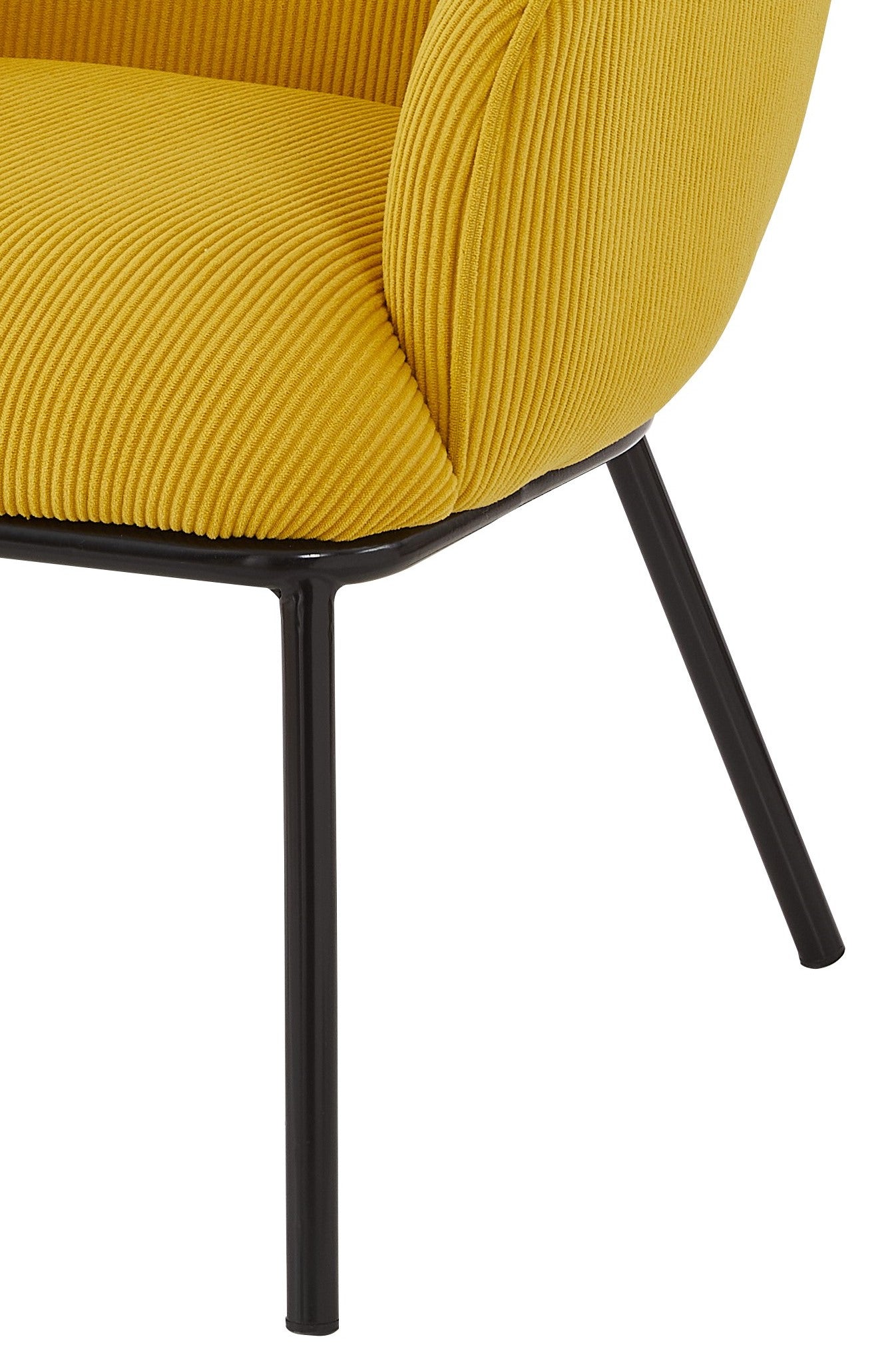 Modern Corduroy Accent Chair, Upholstered Armchair With Metal Legs, Mid-Century Barrel Chair For Living Room Bedroom, Easy Assembly