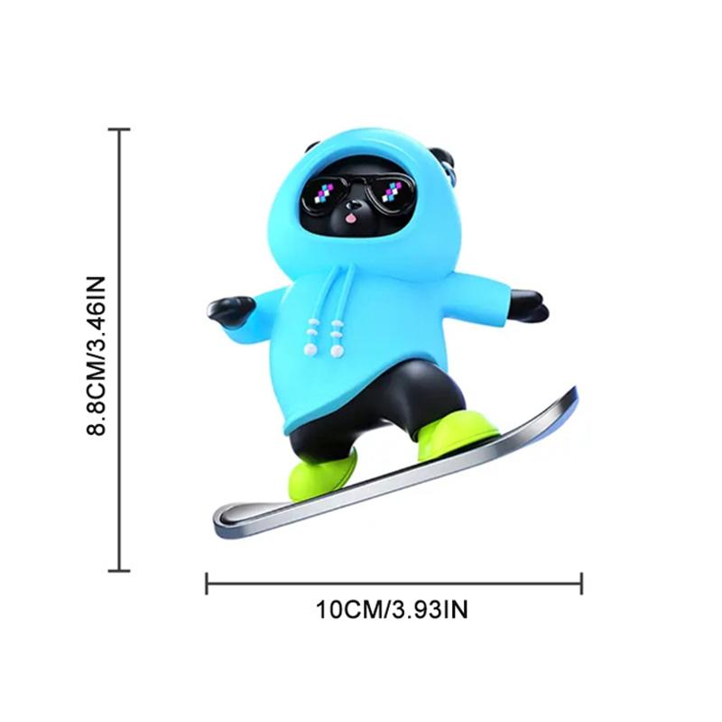 Heat-resistant Car Dashboard Skateboard Bear Decoration, Remains Unchanged After Prolonged Exposure To Sunlight, With Exquisite Craftsmanship And Beautiful Appearance