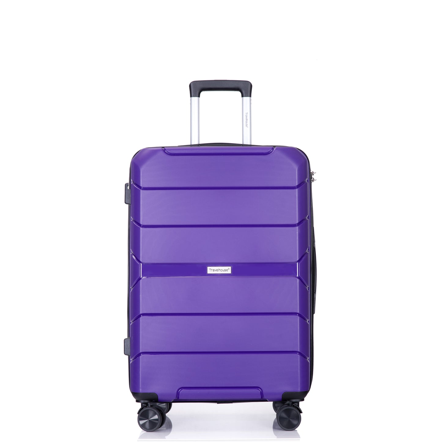 Hardshell Suitcase Spinner Wheels PP Luggage Sets Lightweight Durable Suitcase With TSA Lock,3-Piece Set   20  24  28   ,Purple