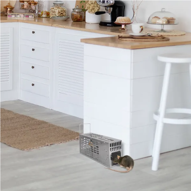 Humane Live Mouse Trap Reusable Metal Rat Rodent Cage Catch Release Continuous Capture Indoor Outdoor Pet Children Safe