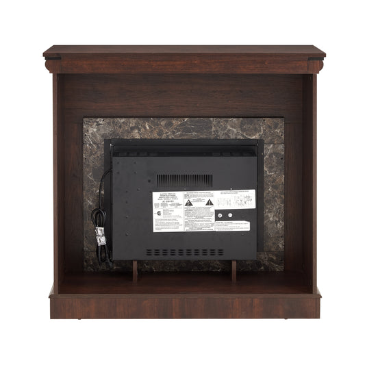 Electric Fireplace With Mantel,fireplace Mantel Surround With 23  Fireplace Insert, Adjustable Flame, Remote Control, Cherry,41.34 Wx14 Dx40 H