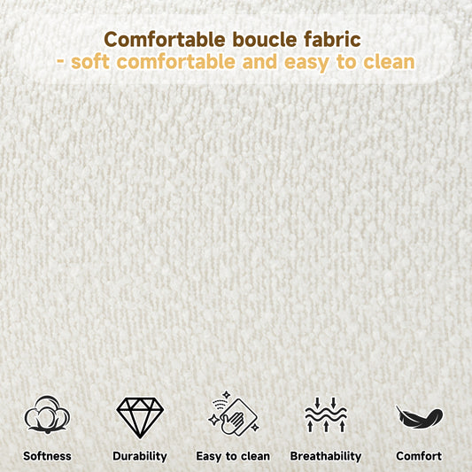 Cream Style Fabric Upholstered Bed, Simple Modern Bedroom Double Bed,King
