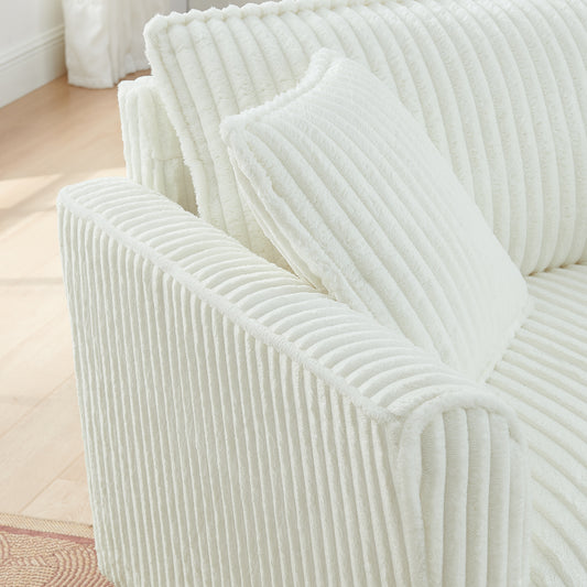 Lazy Sofa Chair, Comfortable Single-person Sofa Chair, With A Backrest And Soft Seat Cushion, Having Armrests On Both Sides, Suitable For Living Room And Bedroom - Beige