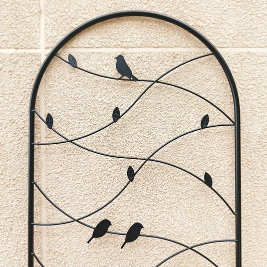 2 Pack Metal Garden Trellis 71  X 19.7  Rustproof Trellis For Climbing Plants Outdoor Flower Support Bird Deco Black