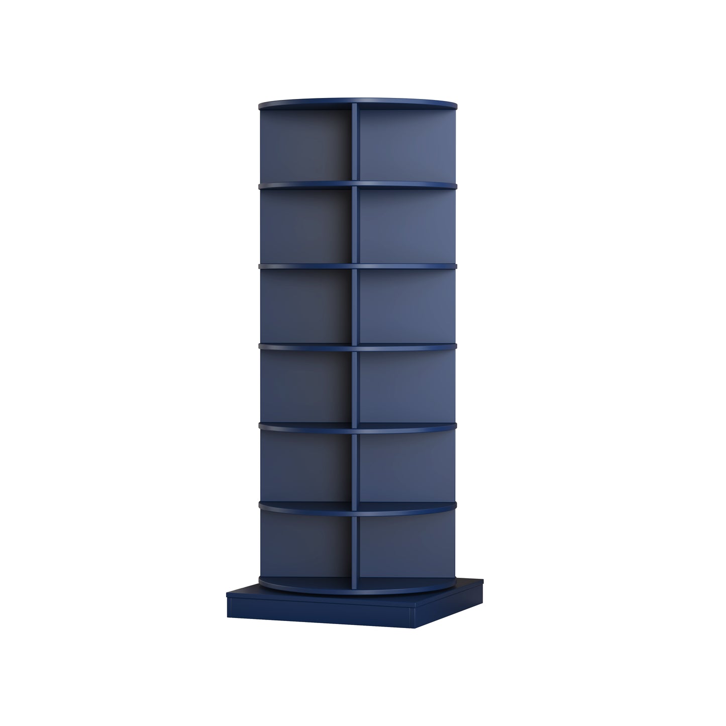 Blue 360 Rotating Shoe Cabinet 6 Layers
