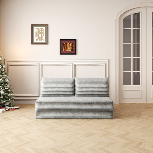 Cloud Sectional Couch,Modern Modular Sofa With Deep Seat, Upholstered Couches For Living Room Bedroom,No Assembly Required,Grey Plush Corduroy Fabric