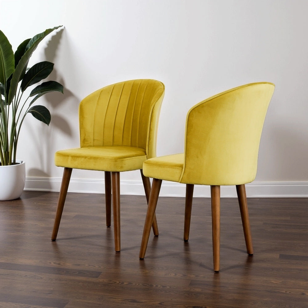 Parsons Dining Chair Set Of 2 - Gold Velvet