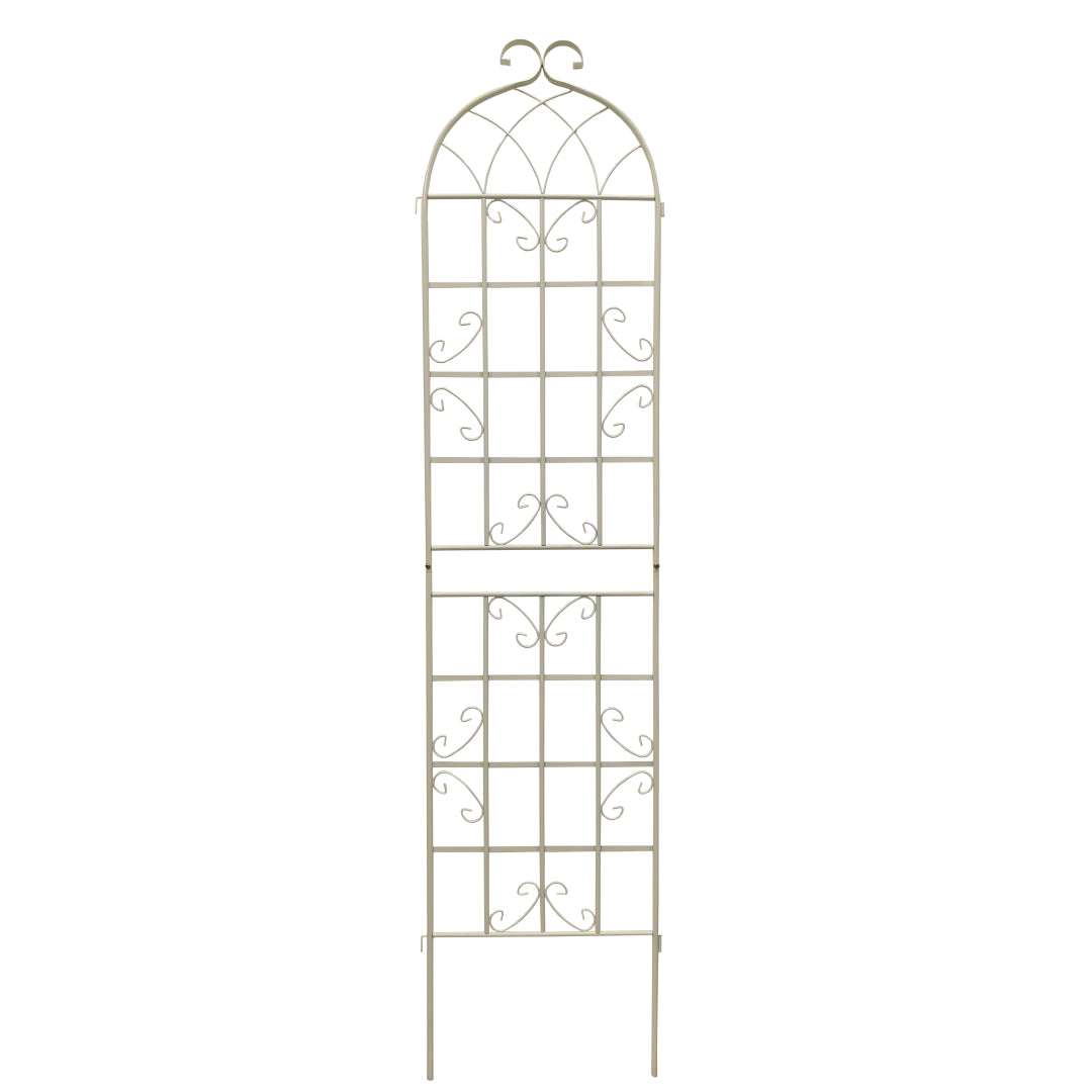 2 Pack Metal Garden Trellis 86.7  X 19.7  Rustproof Trellis For Climbing Plants Outdoor Flower Support Cream White