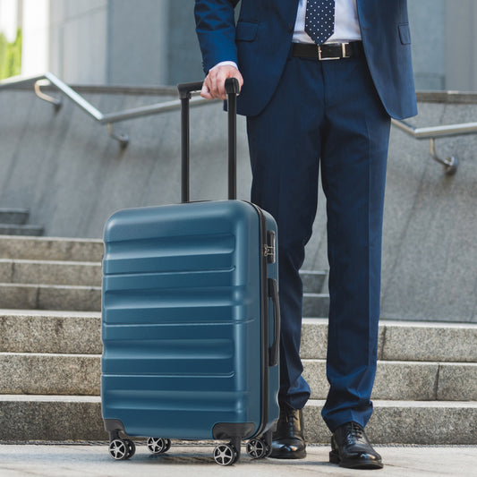 6-Piece ABS Hardshell Luggage Set - Lightweight & Durable Suitcases With Dual Spinner Wheels, Carry-On & Check-In Sizes For Travel & Business