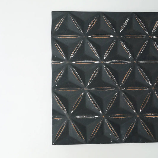 Black Square Shape Handcrafted MDF Wall Decor -16 X16  Elegant Home Accent