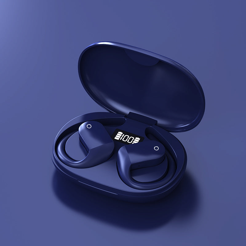 Open Ear Bluetooth, Wireless Headphones Sport Over Earphones Built-in Mic With Ear Hooks  Case Ergonomic  For Running Fitness