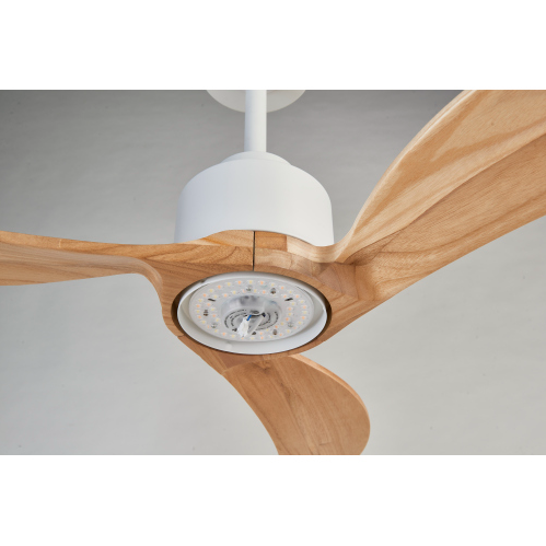 Ceiling Fan With Dimmable LED Light Remote Control,Quiet DC Motor 6 Speed Levels,Adjust Height 3 PCS Rod Reversible Ceiling Fan, For Patio Living Room, Bedroom, Office,Indoor.White Natural