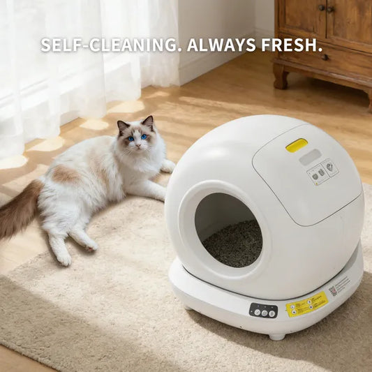 Best Automatic Cat Litter Box, 78L Fully Enclosed Tu-ya APP Smart Self-Cleaning Litter Box For Multi-Cat Homes