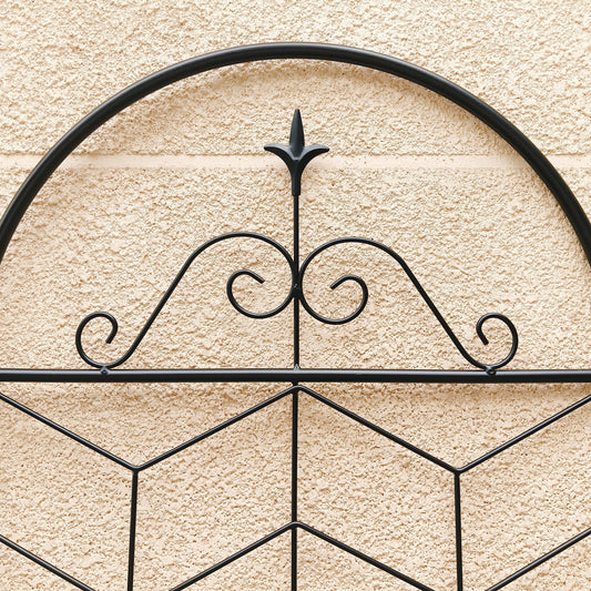 4 Pack Metal Garden Trellis 86.7  X 19.7  Rustproof Trellis For Climbing Plants Outdoor Flower Support Black
