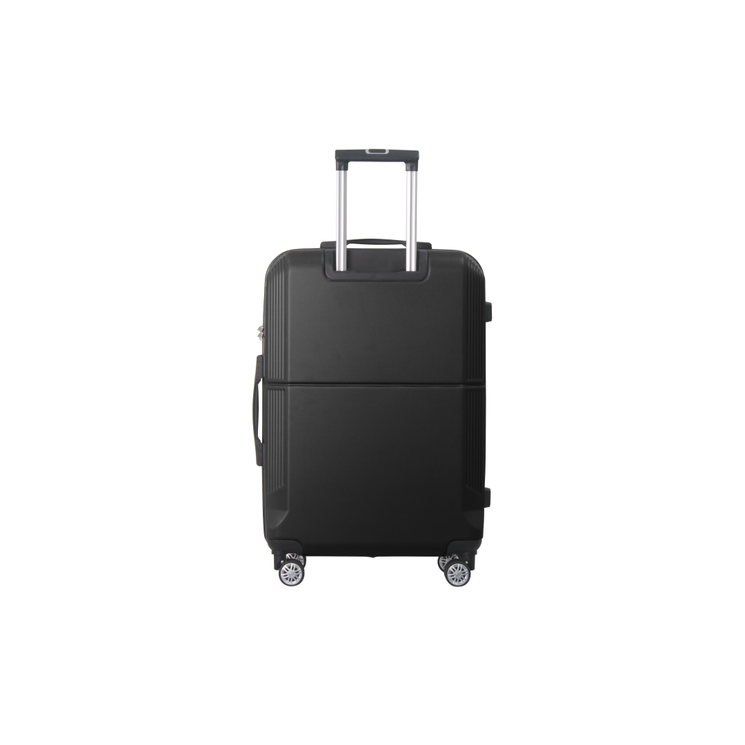 BLACK 3-Piece Premium ABS Luggage Set-20, 24, And 28 Suitcases With Multi-Position Handle, Silent Spinner Wheels, And TSA Approved Lock Durable, Stylish, And Spacious Travel Gear