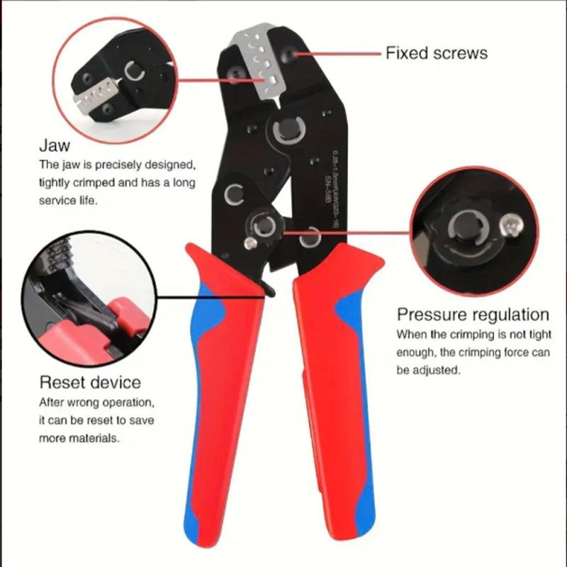 SN-58B Automotive Plug-in Crimping Pliers With Multiple Jaws Are Suitable For Bare Terminal Insulation Terminals And Tubular Terminals,Clamping Fixture, Multi Clamping Mold, Wire Set, DuPont Terminal,