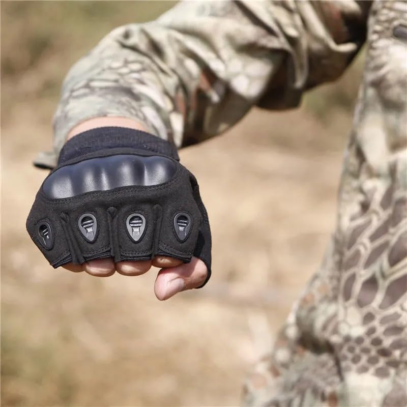 Anti-Slip Gloves, Outdraw, Appearance, Reduces Palm Thickening, Machine Work, Half Finger Hard Dain, Heat Retention, Cut Resistant, Durable, Joint Protection