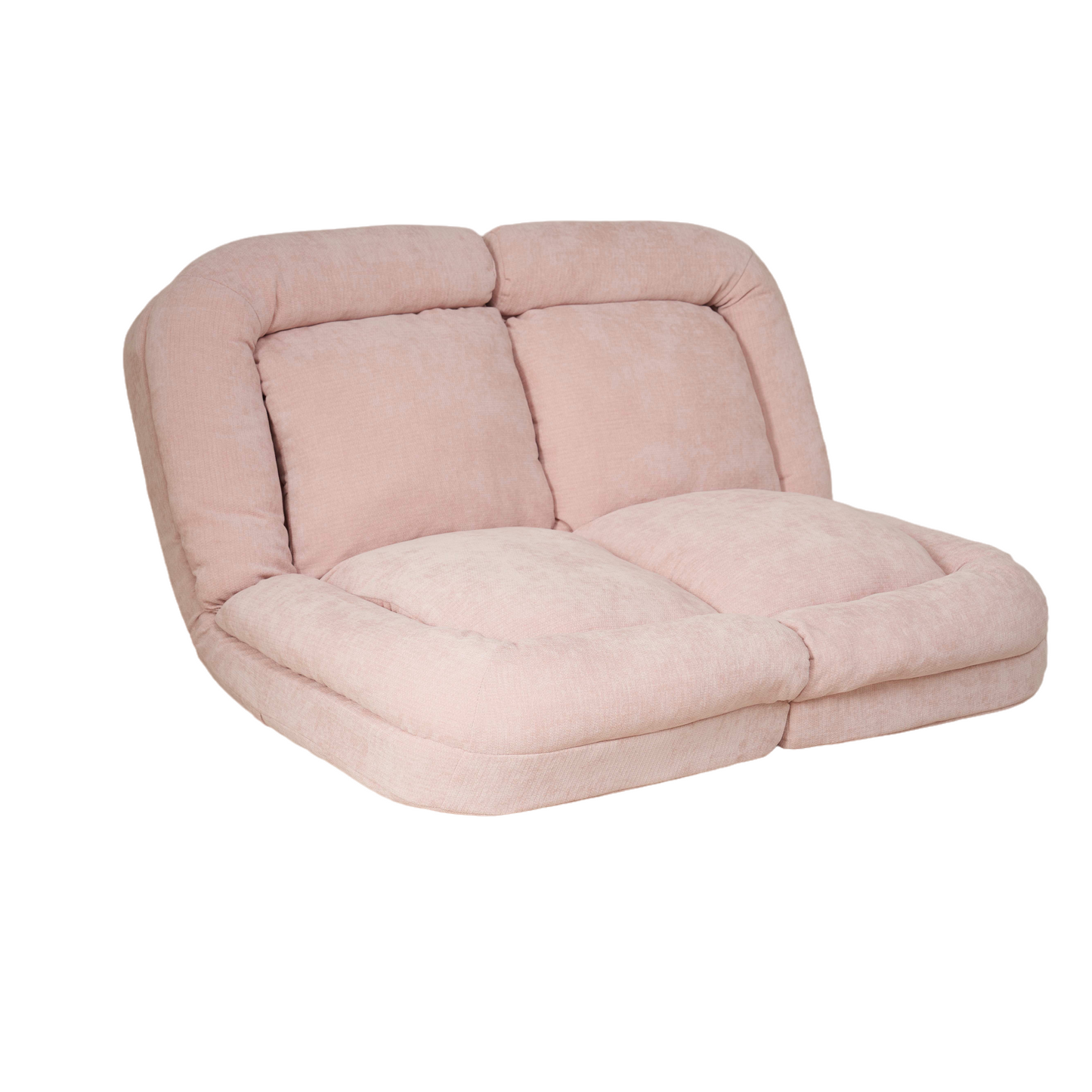 Convertible Fold-Out Single Sofa Bed,Pink,the Left Part Of The Complete Product.