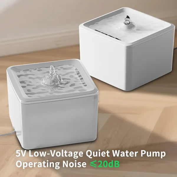 Square Pet Water Dispenser, Silent Circulating Water, Multi-layer Filtration, Clean And Hygienic, Allowing Cats And Dogs To Drink With Peace Of Mind All Day Long
