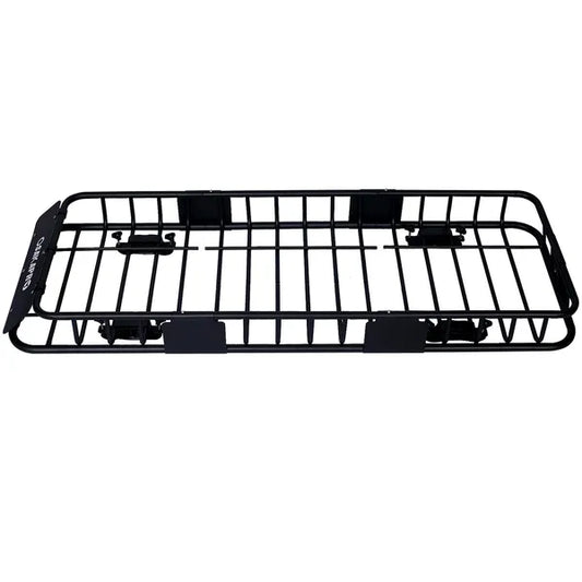 Rooftop Cargo Carrier Basket Motoring Roof Rack,Top Mount Roof Rack 64' Black Steel