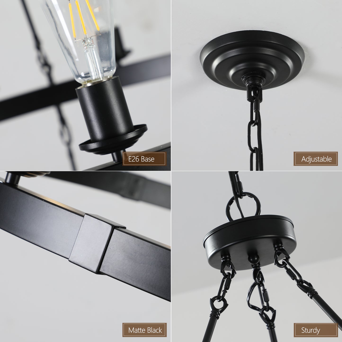 NEW SKU   W1340P206659   Retro Style Large 2-Tier Circular Ceiling Ironwork Chandelier