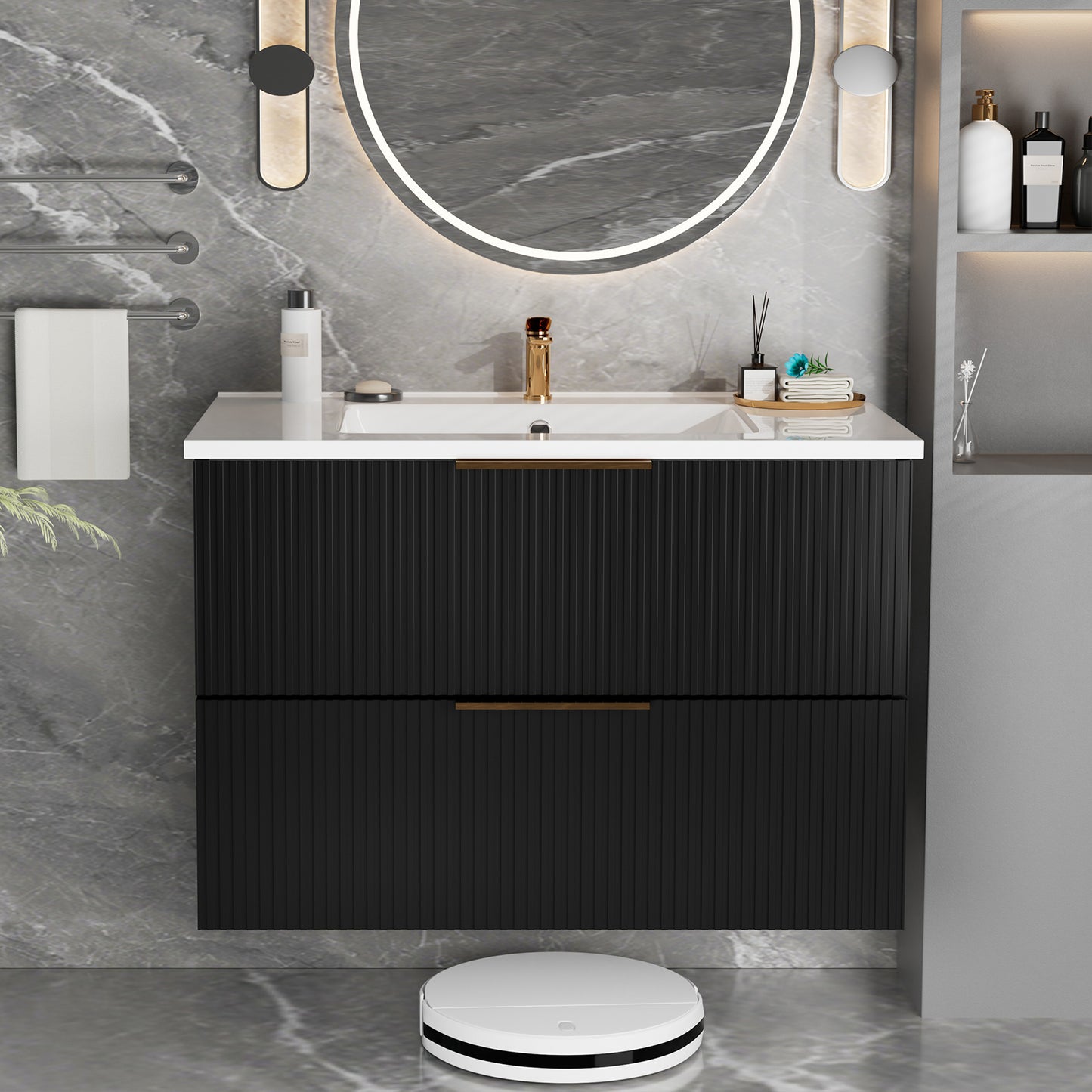 090 Cabinet Black Without Sink