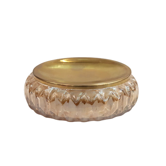 Glass Soap Dish For Bathroom Counter,Shower & Kitchen Amber