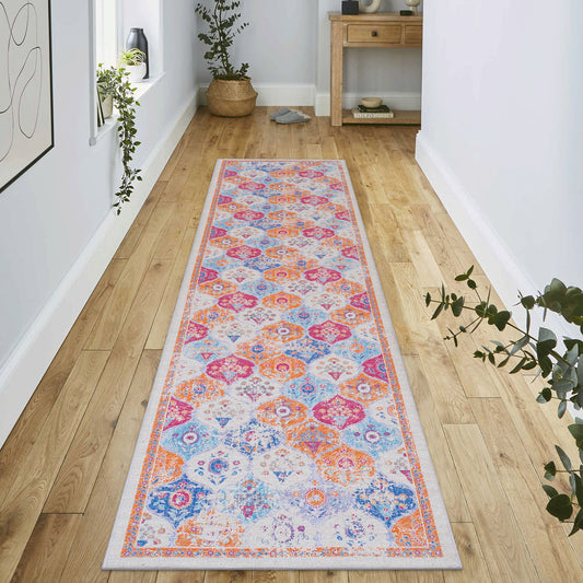 MAVAL Cream Washable Rug 2'6'' X 10' Runner Rug  Cream, 2'6'' X 10'