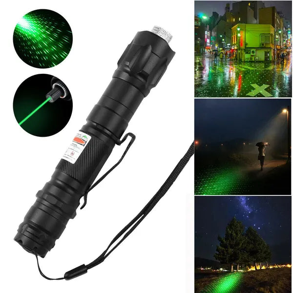 Green Laser Pointer Pen Astronomy Star Visible Beam Lazer&Battery&Charger