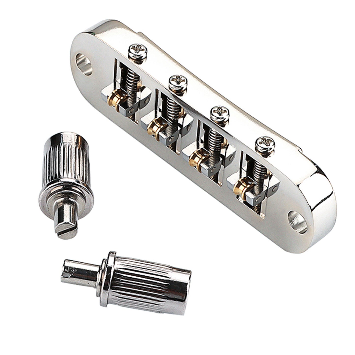Roller Saddle Bridge Replacement Lightweight 4 String Guitar Bridge For Bass Guitars