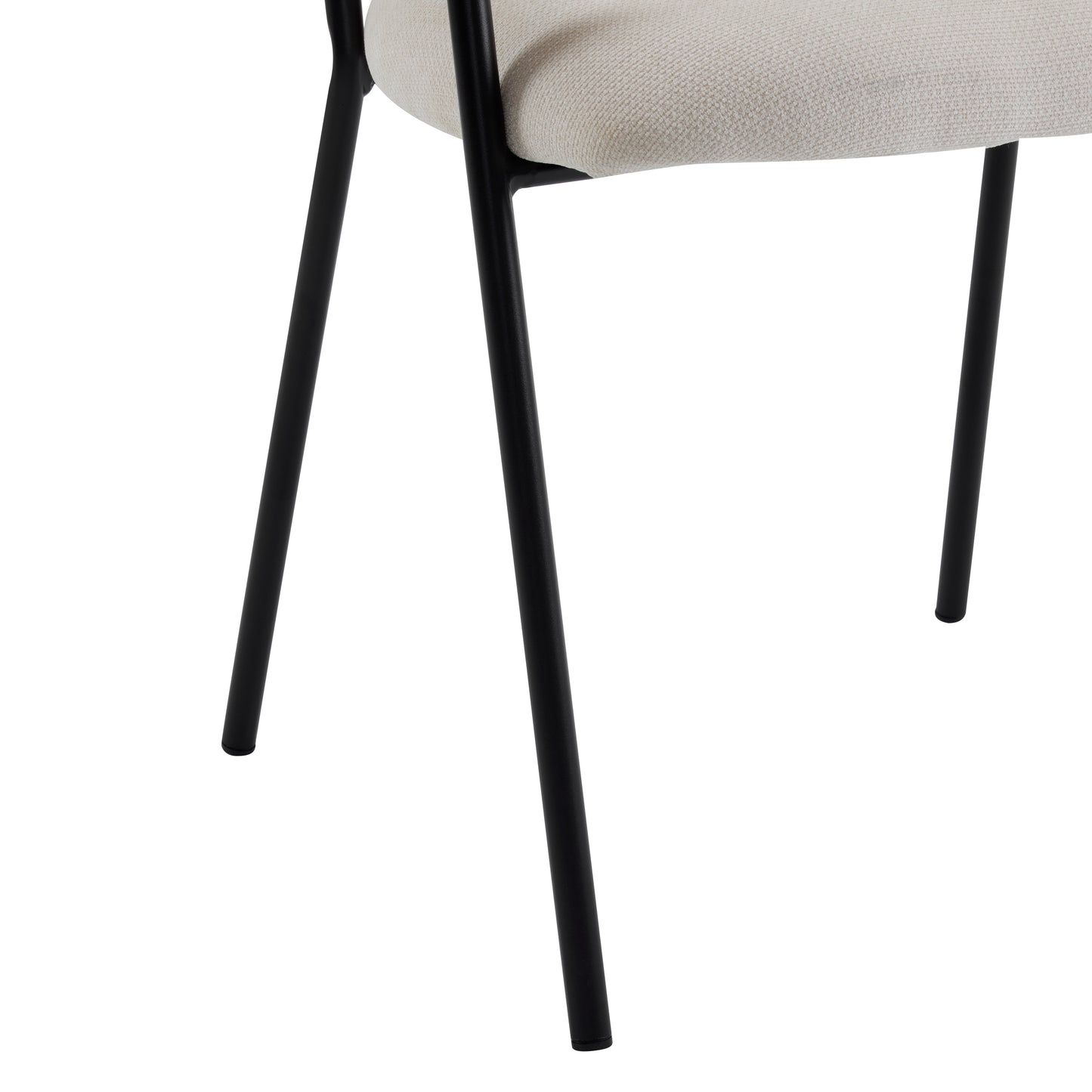 Modern Upholstered Arm Dining Chair Set Of 2-Beige