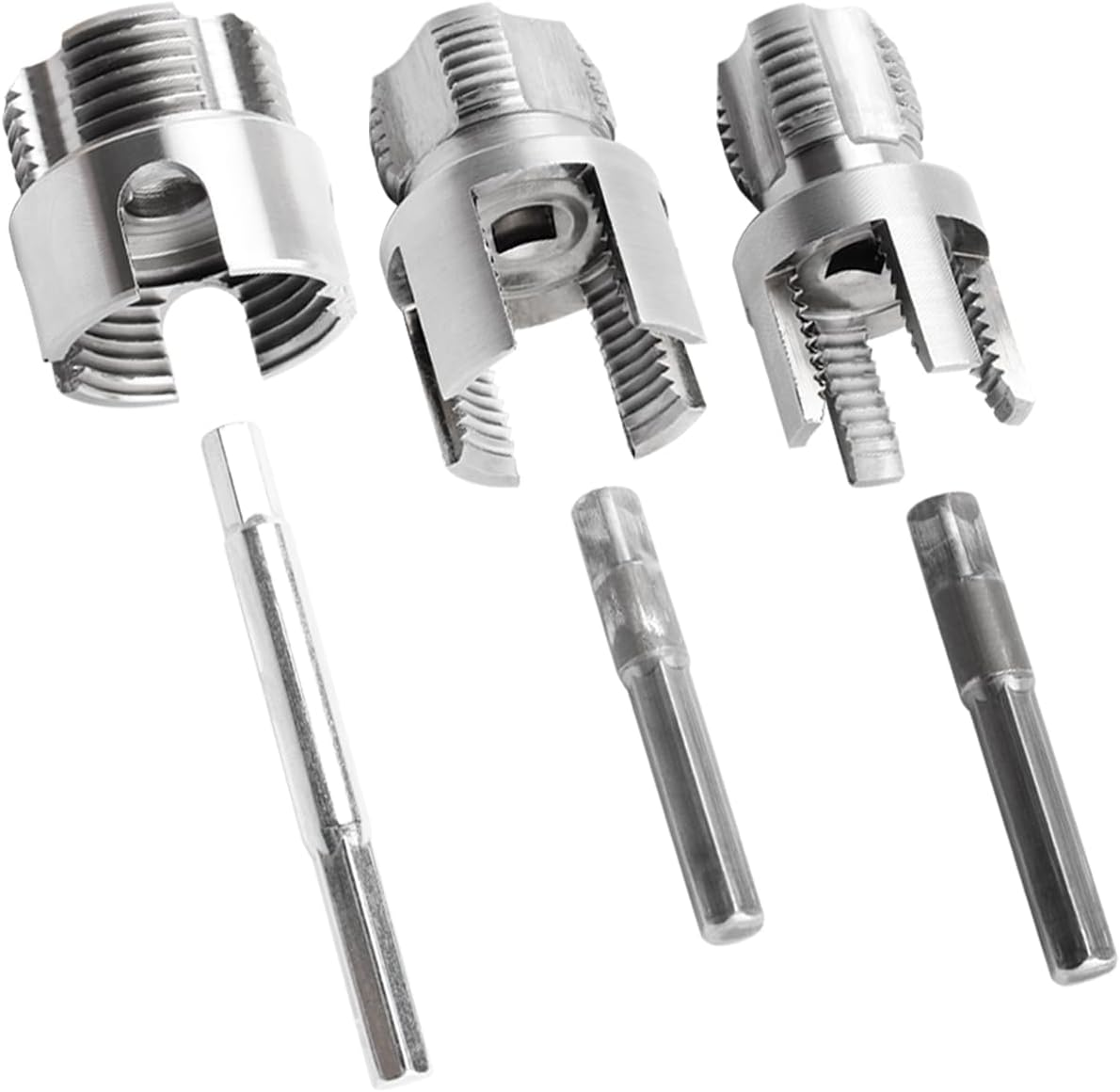 3-piece Heavy-duty Alloy Pipe Thread Tool Set, Integrated Internal And External Pipe Thread Processing Tools, PVC And Plastic Pipe Threader Set