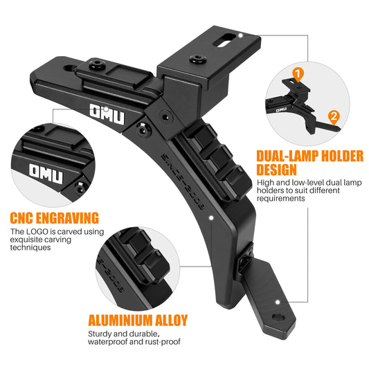 OMU Genesis Series A-Pillar Light System Mount For Jeep Wrangler 4XE  Not Fit JT Mojave   JT Sand Runner And Rubicon 392