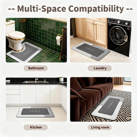 3PCS Absorbent Bath Mat Magic Rug Sets, Quick Drying Bath Mat Non-Slip Floor Rug Rubber Backed For Bathroom Kitchen Shower Sink