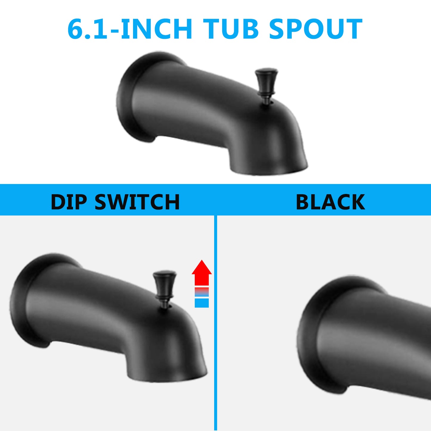 Single Handle Rain Showerhead With Handheld Shower Combo Set With Tub Spout  Valve Included
