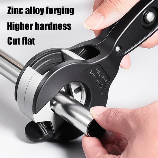Ratchet-Type Pipe Cutter, One-Hand Fast Pipe Cutting Tool For Copper, Pvc, Aluminum, Steel Pipes, Lightweight Handheld Design For Plumbing,  Diy Projects, Workshop, Home Decoration