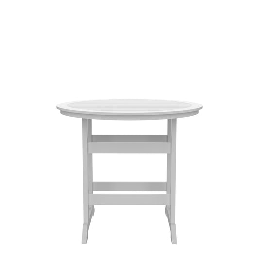 HDPE Bar Table, Dining Table, Patio Bar Set ,Counter Height Table For Outdoor White   Gray