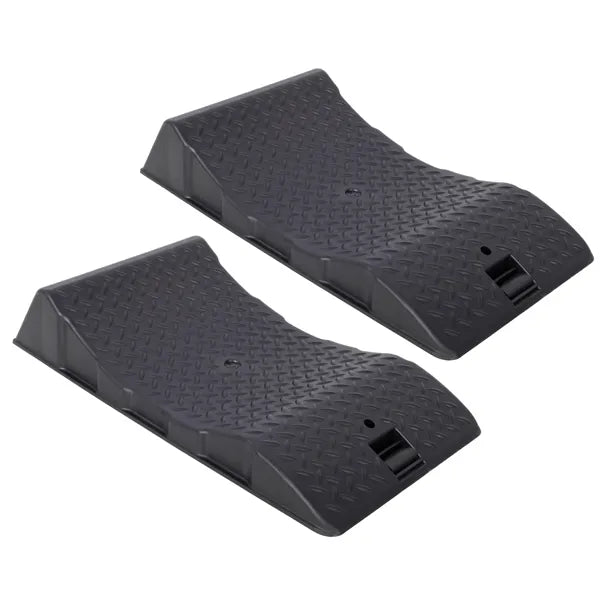 2PACK Tire Saver Ramps,Car Tire Wheel Ramps,Anti-Slip Hard Plastic Design,Black