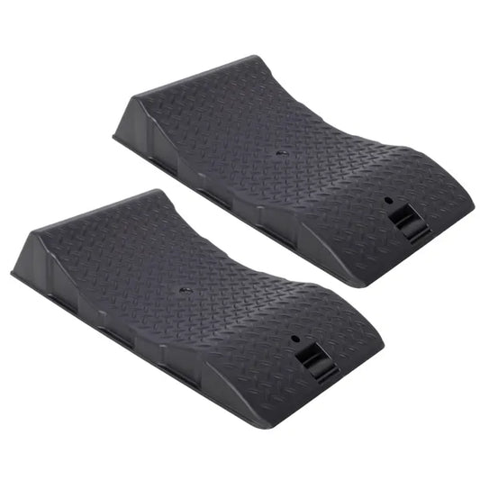 2PACK Tire Saver Ramps,Car Tire Wheel Ramps,Anti-Slip Hard Plastic Design,Black