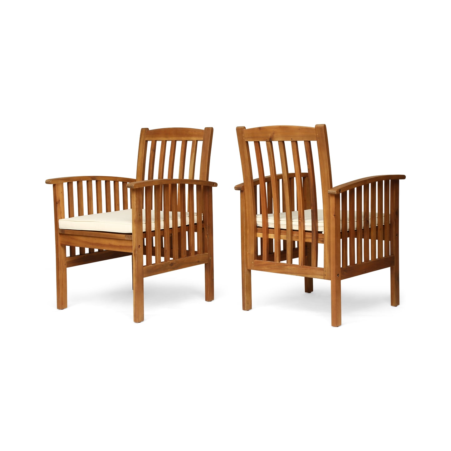 CASA ACACIA DINING CHAIR,2PCS With 2 Cushions