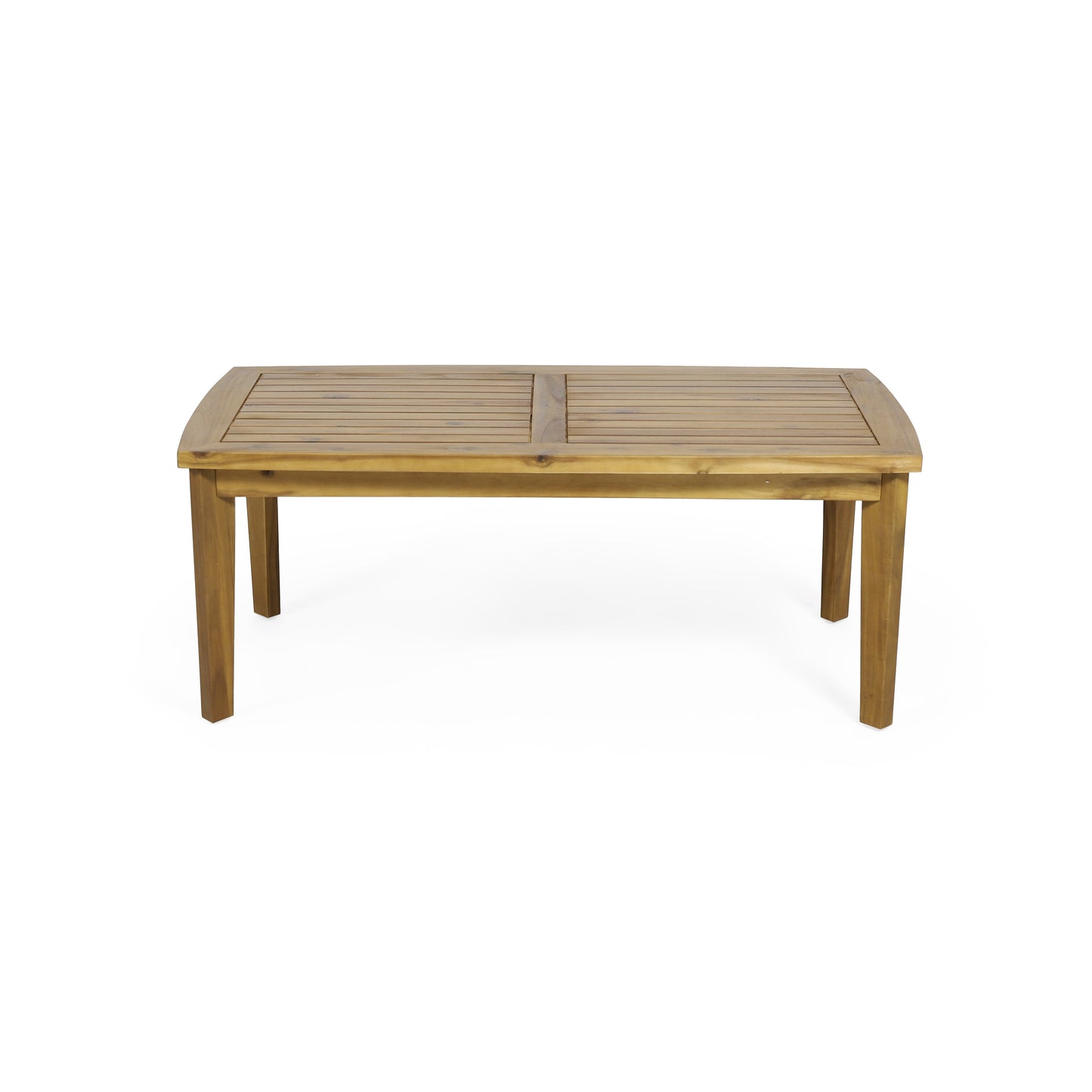 Outdoor Acacia Wood Rectangular Coffee Table, Teak, 43.25 W X 23.50 D X 17.00 H