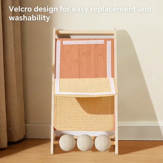 L-shaped Sisal Cat Scratching Board - With Hanging Ball - Scratching, Tapping, And Pouncing, One Base Meets The Three Major Instincts Of Cats