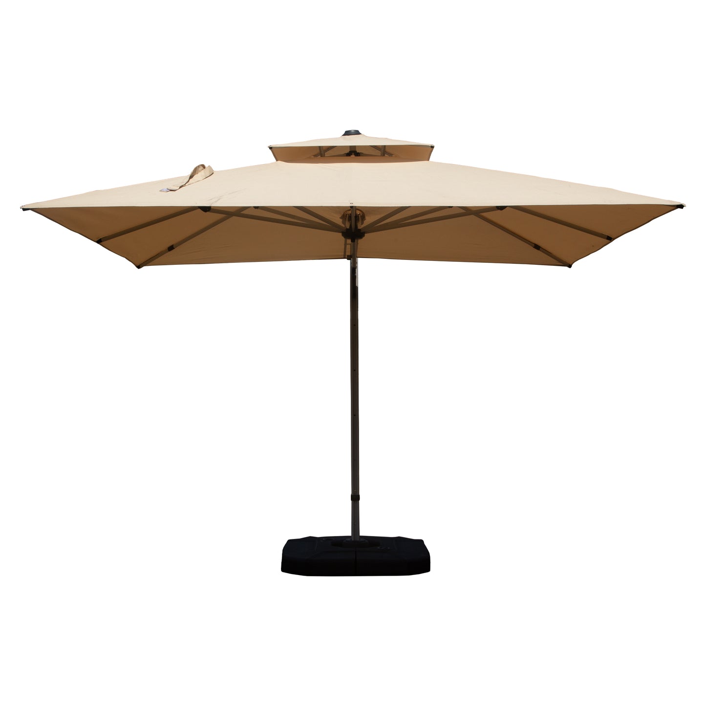 9 Ft. Aluminum Cantilever Tilt Patio Umbrella With Center Pole, Beige   Base Not Included